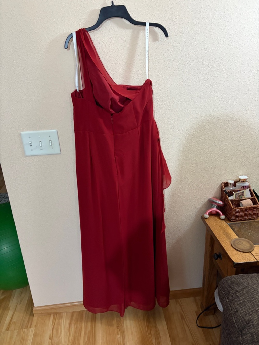 Azazie Maive Pomegranate Bridesmaid Dress -Custom Size - Picture 6 of 13